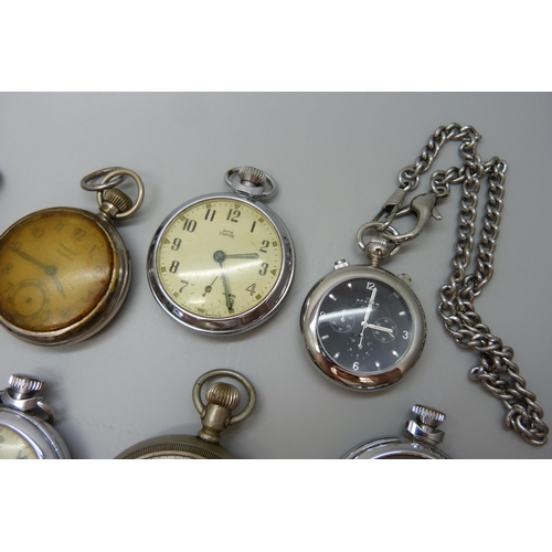 7209 - A centre seconds chronograph pocket watch, the dial marked Dorey Lester & Co., Kilburn London Englan... 