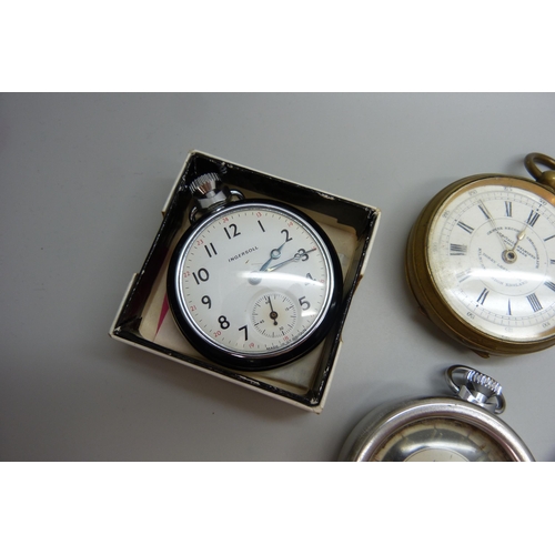 7209 - A centre seconds chronograph pocket watch, the dial marked Dorey Lester & Co., Kilburn London Englan... 