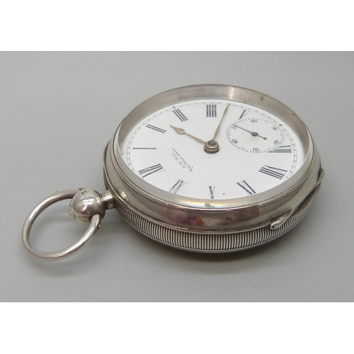 7212 - A silver cased A.W.W. Co. Waltham Mass. pocket watch Birmingham 1899, 8762695