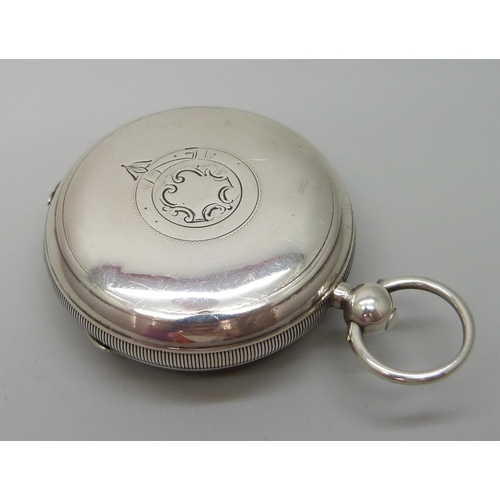 7212 - A silver cased A.W.W. Co. Waltham Mass. pocket watch Birmingham 1899, 8762695