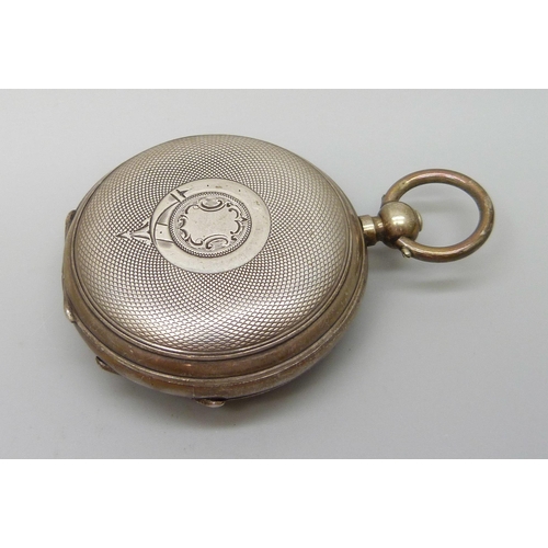 7213 - A .935 silver cased pocket watch, The Brunswick