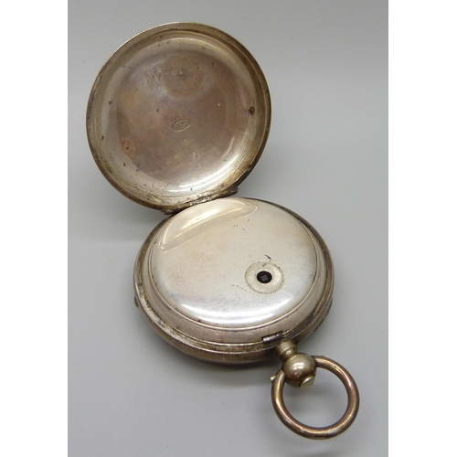 7213 - A .935 silver cased pocket watch, The Brunswick