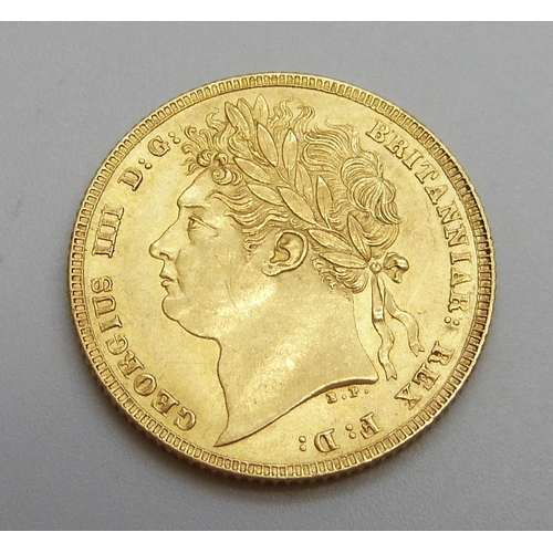 7242 - A George IV 1821 sovereign, cased