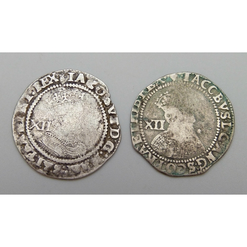 7259 - Two James I silver coins