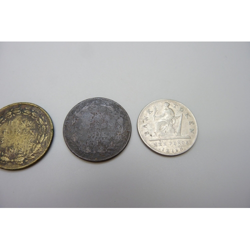 7270 - Four George III Bank Tokens