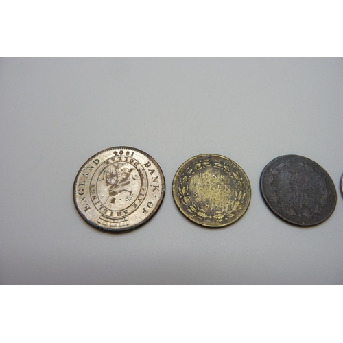 7270 - Four George III Bank Tokens