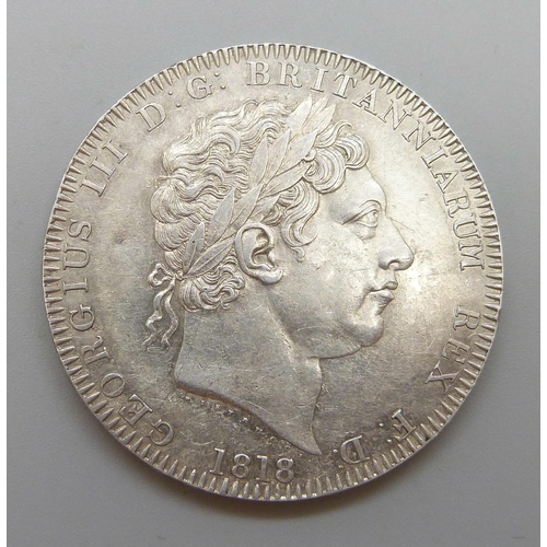 7285 - A George III 1818 crown