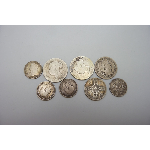 7291 - A collection of silver coins, 71g of pre 1920 and 260g of 1920 to 1946