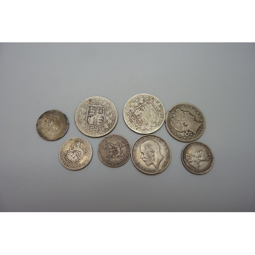 7291 - A collection of silver coins, 71g of pre 1920 and 260g of 1920 to 1946