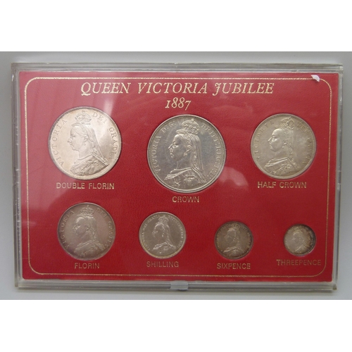 7296 - A Queen Victoria Jubilee 1887 coin set