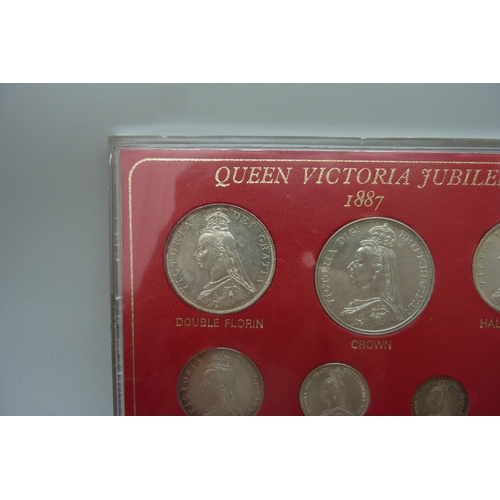 7296 - A Queen Victoria Jubilee 1887 coin set