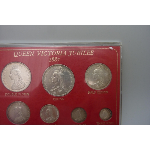 7296 - A Queen Victoria Jubilee 1887 coin set