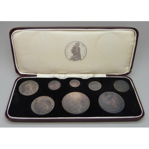 7301 - An 1887 Jubilee Victorian Specimen coin set, cased