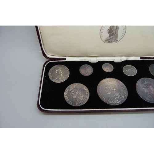 7301 - An 1887 Jubilee Victorian Specimen coin set, cased