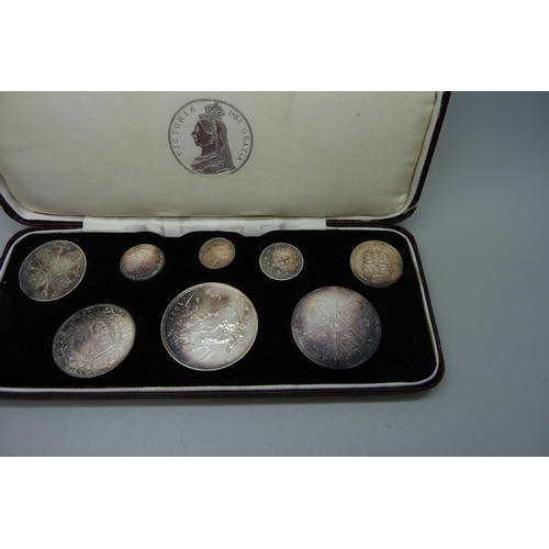 7301 - An 1887 Jubilee Victorian Specimen coin set, cased