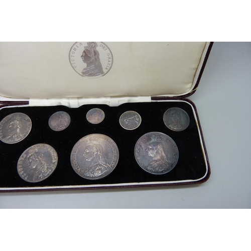 7301 - An 1887 Jubilee Victorian Specimen coin set, cased