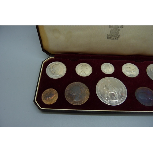 7302 - A Royal Mint Queen Elizabeth Coronation coin set, cased