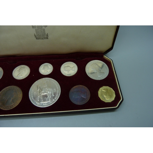 7302 - A Royal Mint Queen Elizabeth Coronation coin set, cased