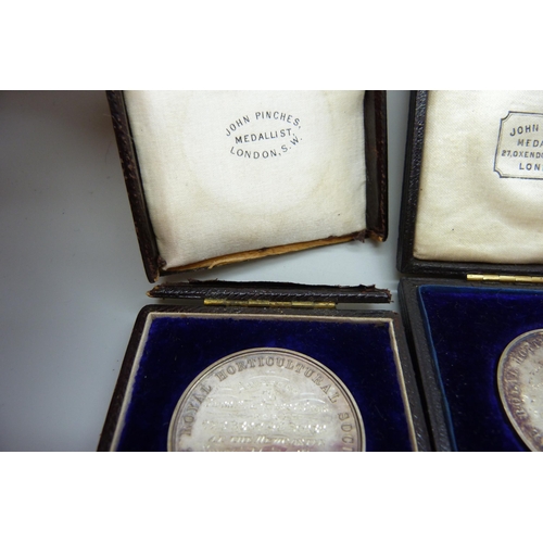 7303 - Four medallions; two late Victorian Royal Horticultural Society, Durham, Northumberland and Newcastl... 