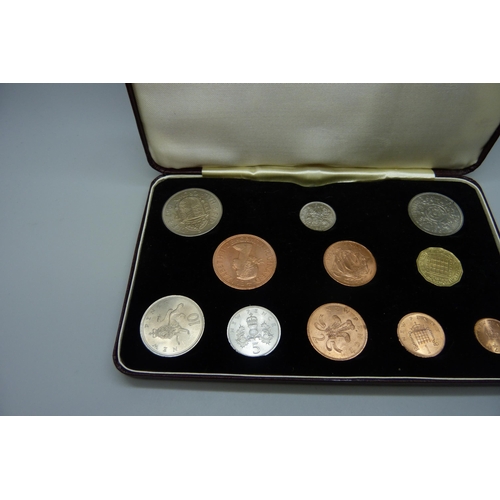 7306 - Coins; a 1968 specimen set, first and second issue