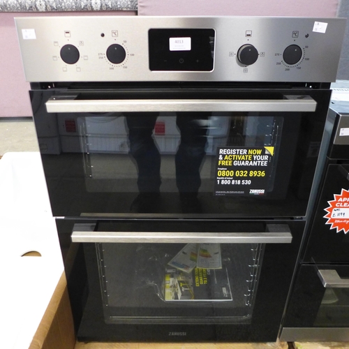 4013 - Zanussi Built In FanCook Double Oven ( No Shelves/Trays) - model no - ZKHNL3X1, Original RRP £382.5 ... 