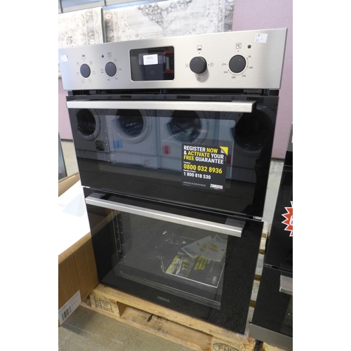 4013 - Zanussi Built In FanCook Double Oven ( No Shelves/Trays) - model no - ZKHNL3X1, Original RRP £382.5 ... 