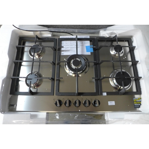 4019 - Zanussi 5 Burner Gas Hob- model no - ZGNN955X, Original RRP £332.5 inc Vat (464-93) *This lot is sub... 