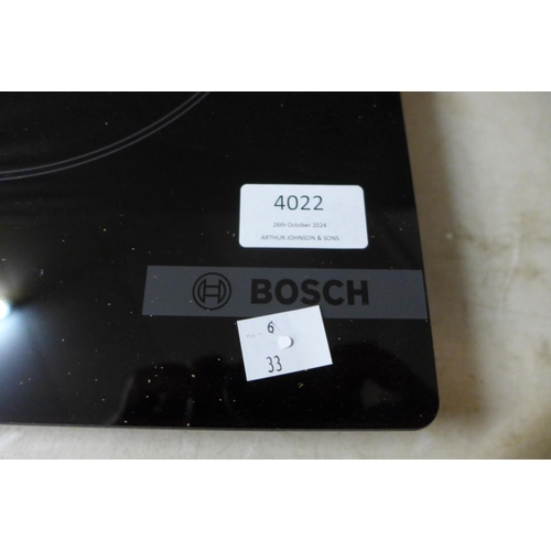 4022 - Bosch Ceramic 4 Zone Hob- model no - PKE61RAA8B, Original RRP £432.5 inc Vat (464-33) *This lot is s... 