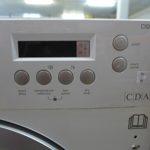 4063 - CDA Fully Integrated Condenser Washer Dryer - model no - CI981, Original RRP £579.17 inc Vat (464-85... 