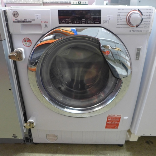 4065 - Hoover Integrated H-Wash + Dry 300 Pro Washer Dryer (9kg), Original RRP £582.5 inc Vat (464-80) *Thi... 