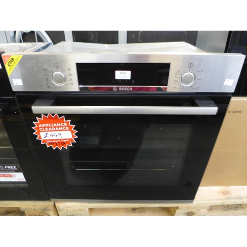 4076 - Bosch Serie 4 Pyrolytic Single Oven - ( Transit Damage) model no - HBS573BS0B, Original RRP £515.84 ... 