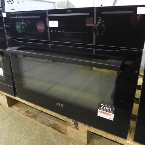 4087 - AEG Compact Multifunction Oven with Microwave - Black, Original RRP £720.5 inc Vat (464-42) *This lo... 