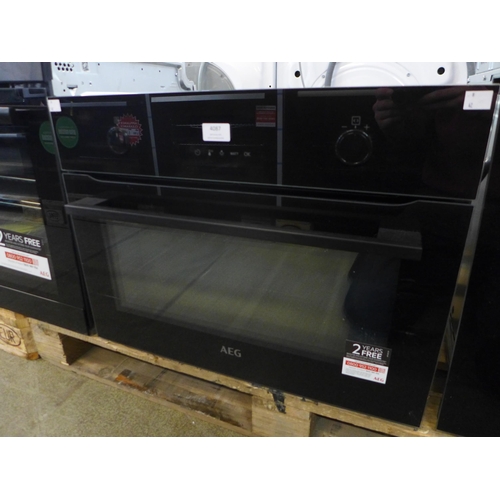 4087 - AEG Compact Multifunction Oven with Microwave - Black, Original RRP £720.5 inc Vat (464-42) *This lo... 