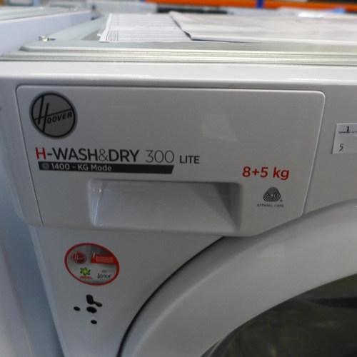 4095 - Hoover Integrated H-Wash + Dry 300 Lite Washer Dryer (8kg)- model no - HBD 485D1E, Original RRP £404... 