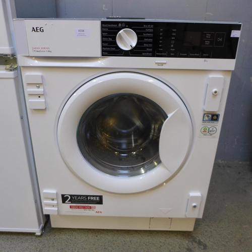 4104 - AEG 6000 Series 8kg Integrated Washing Machine, Original RRP £541.66 inc Vat (464-49) *This lot is s... 