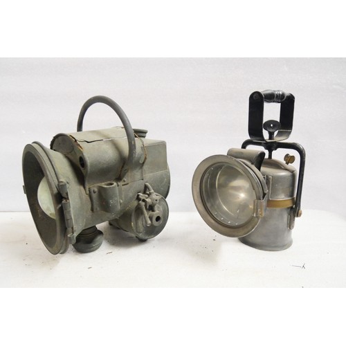 9210 - A BRC vehicle headlamp (25cm H) and a hand lamp (25cm H). To be sold with no reserve.