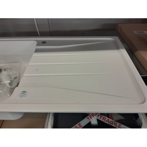 4041 - Blanco Rock White 1.0 Bowl sink With Drainer (460-157/902)    * This lot is subject to vat