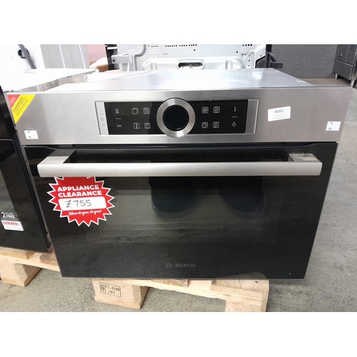 4091 - Bosch Single Oven - Model CMG633BS1B (464-198)  * This lot is subject to vat