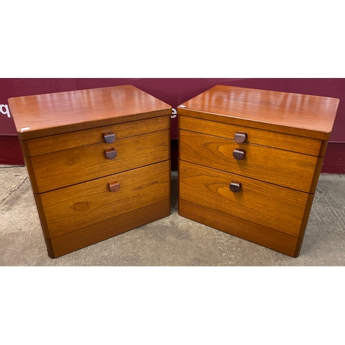 4 - A pair of Stag Cantata teak bedside chests, designed by John & Sylvia Reid