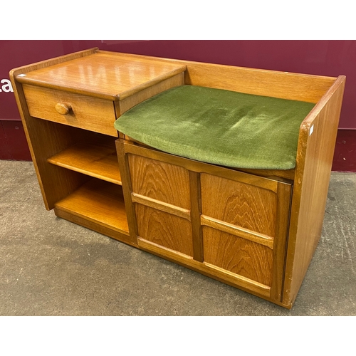 10 - A Nathan Squares teak telephone seat