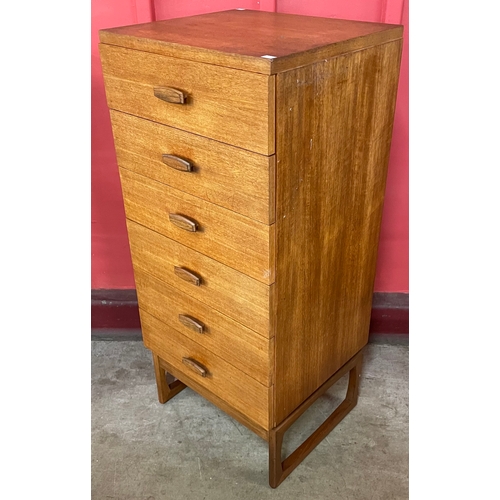 24 - A G-Plan Quadrille teak chest of drawers