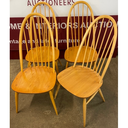 28 - A set of four Ercol Blonde elm and beech Quaker chairs