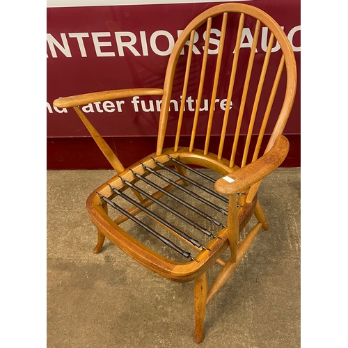 34 - An Ercol Blonde beech Windsor armchair