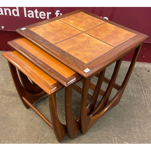 39 - A G-Plan Astro teak and tiled top nest of tables