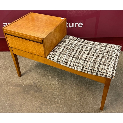 40 - A Chippy Heath teak telephone seat