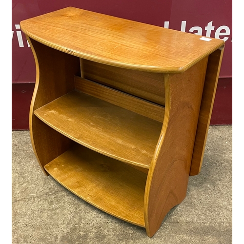 51 - A small teak drop leaf bookcase