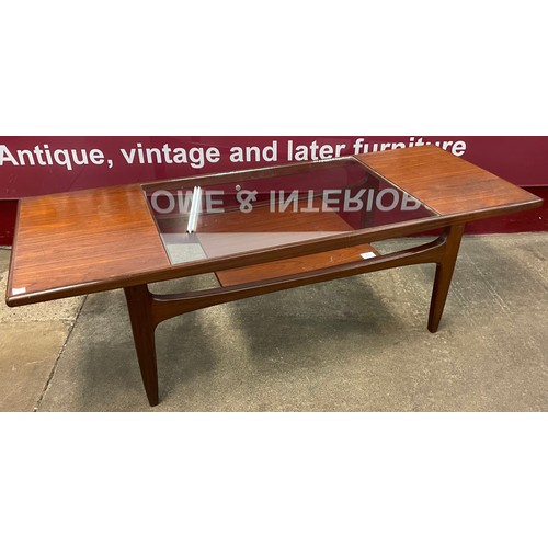 54 - A G-Plan Fresco teak and glass topped rectangular coffee table