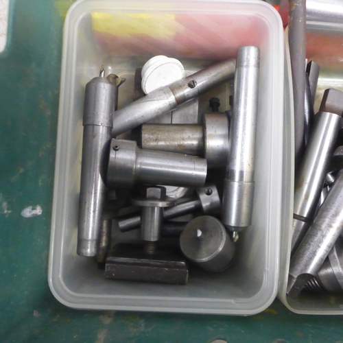 5037 - A large amount of assorted lathe tooling and attachments including drill bits, metal working tools, ... 