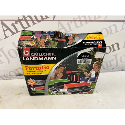 5230 - An Amazon Basics tool organiser and A Grillchef Landmann portable charcoal grill