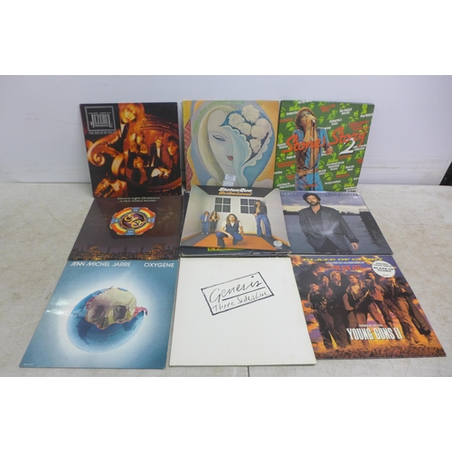 5058 - 15 various rock LP records including Derek and the Dominos, Genesis, Rolling Stones, Bon Jovi, Super... 